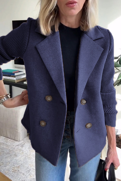 Olivia – Blazer Tricoté Croisé