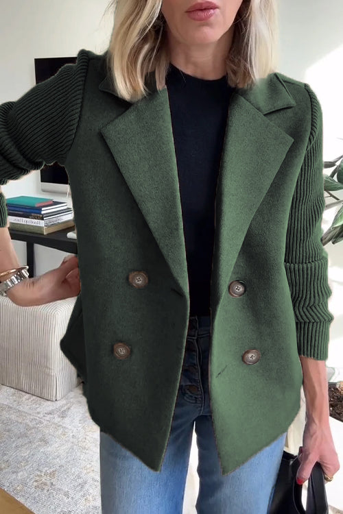 Olivia – Blazer Tricoté Croisé