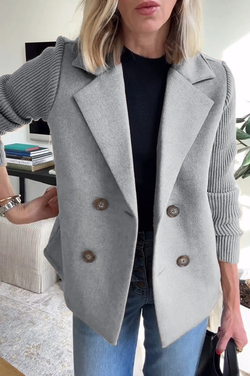 Olivia – Blazer Tricoté Croisé