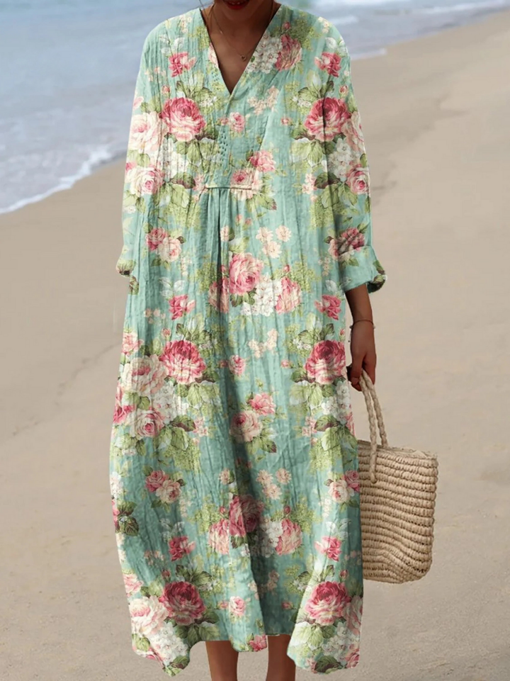 Robe Imprimé Fleurs Rétro