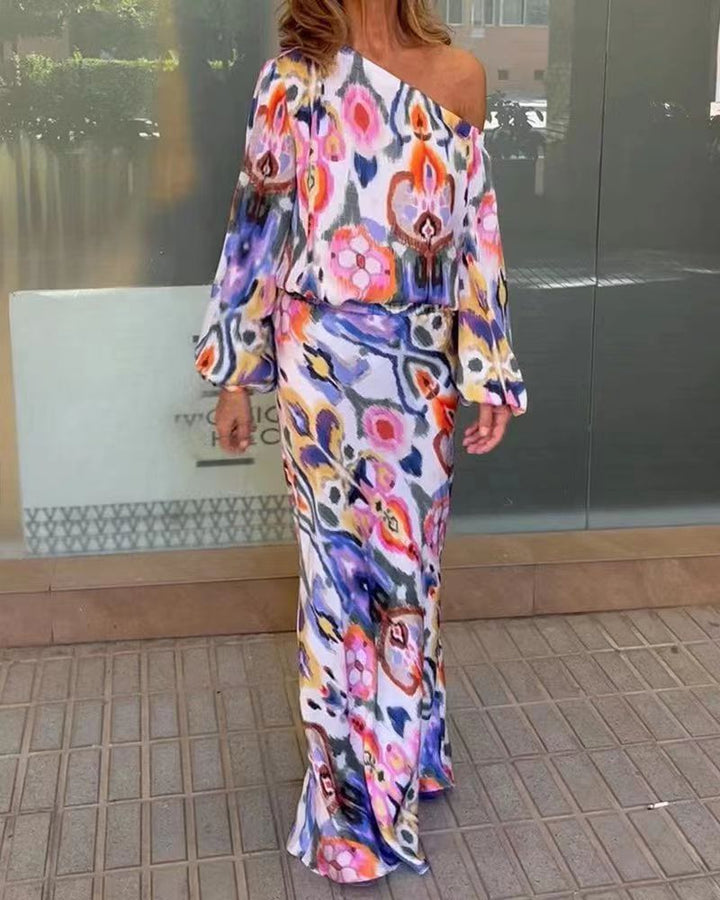 Yllana – Robe Midi Une Épaule Violette