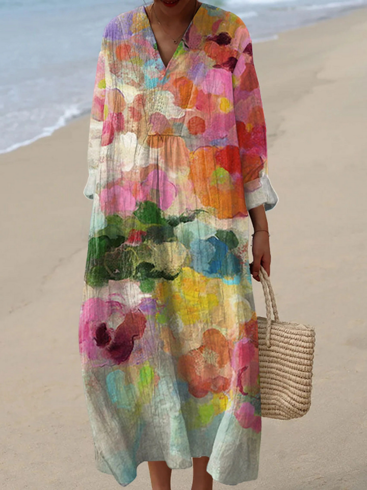 Robe Imprimé Fleurs Vintage