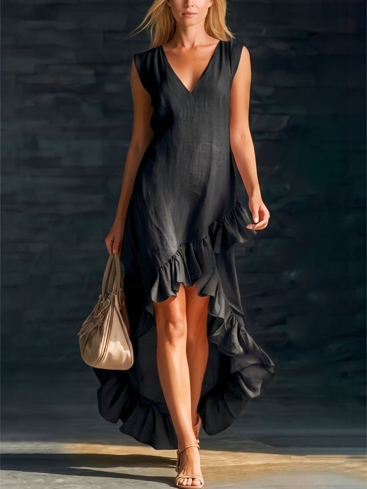 Sienna – Robe Boho Asymétrique à Volants