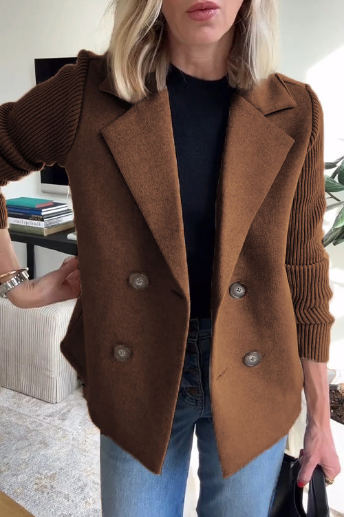 Olivia – Blazer Tricoté Croisé