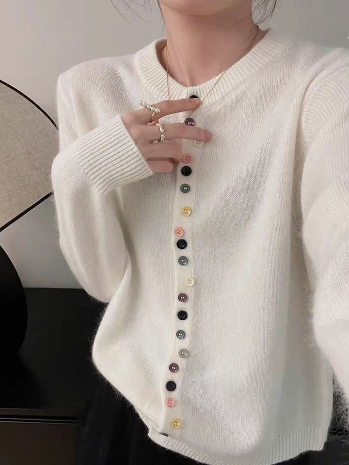 Beatrice – Cardigan Boutonné Col Rond
