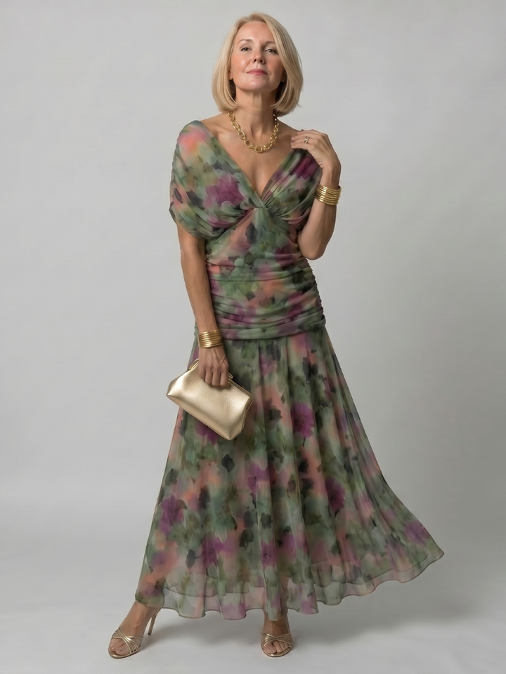 Calen – Robe Midi Épaules Dénudées Fluide