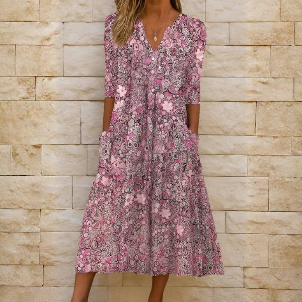 Julia – Robe Fluide Col V