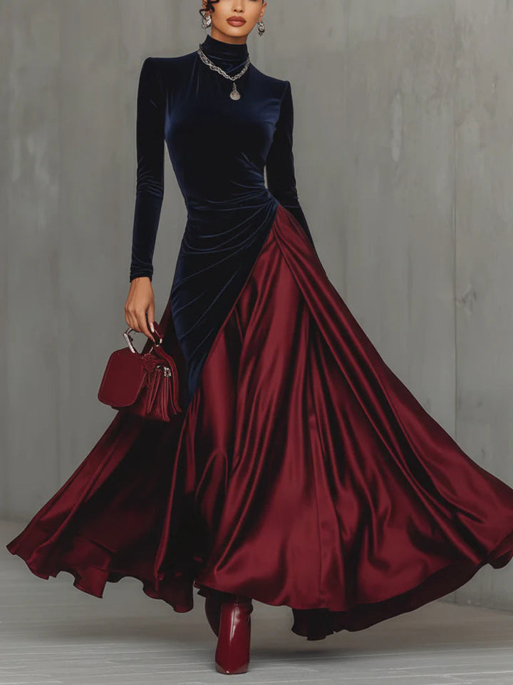 Cara – Robe Velours & Satin