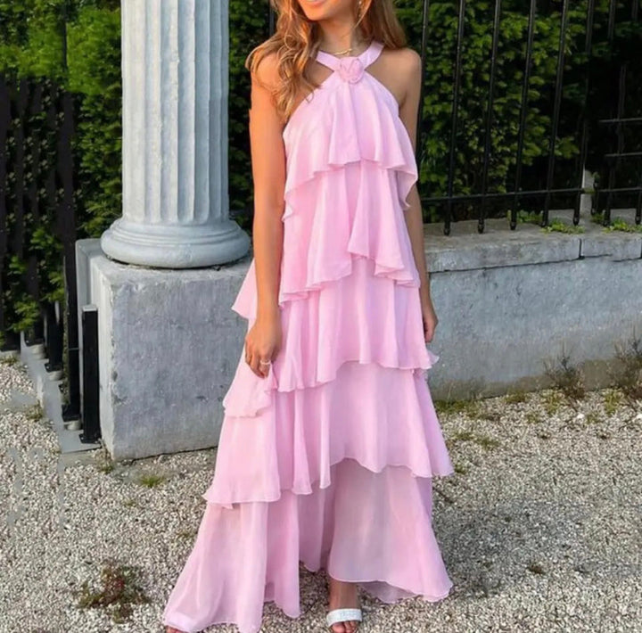 Eryndra™ – Robe Maxi Halter à Volants
