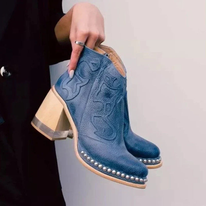 Sue™ – Bottes Cuir Brodées