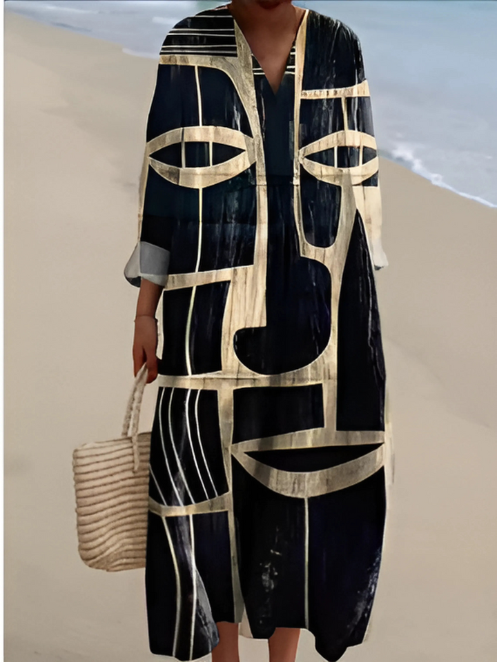 Robe Imprimé Masque Géométrique