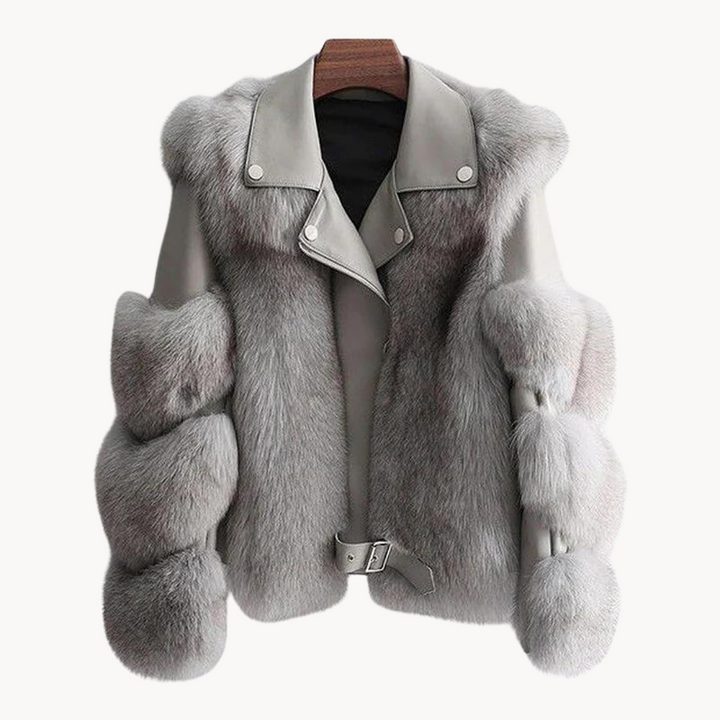 Bria – Veste Cuir & Fourrure