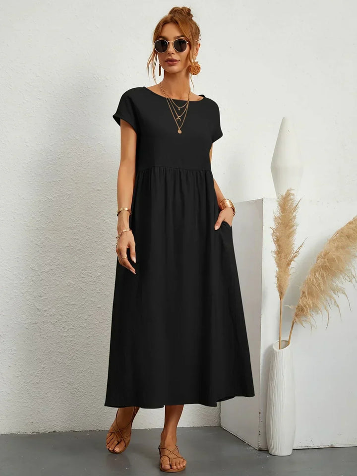 Gabrielle – Robe Midi Fluide Intemporelle