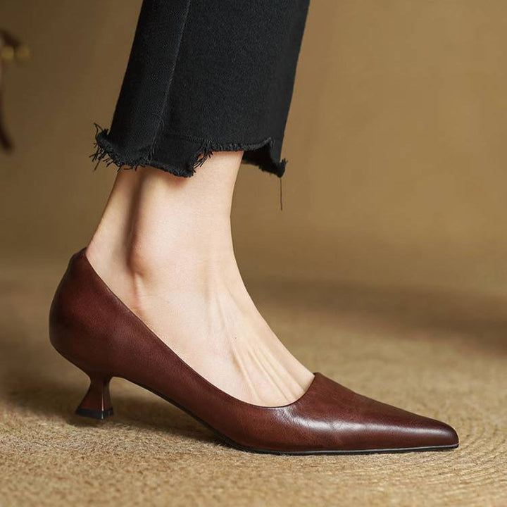 Sarah – Escarpins Cuir Bout Pointu