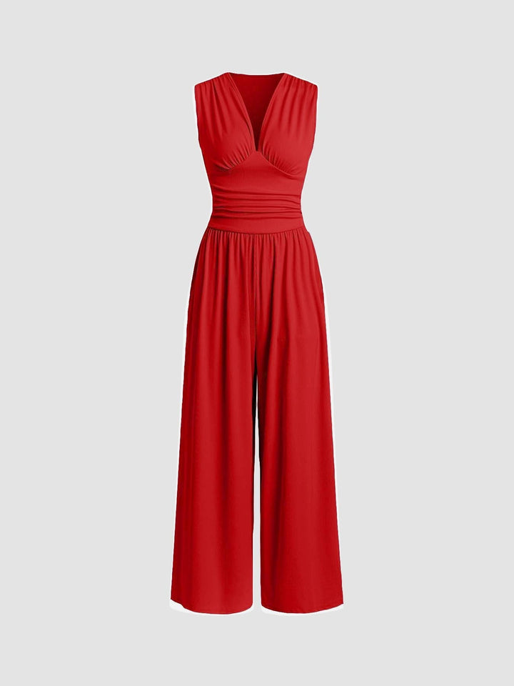 Charity – Chic Sleeveless Wide-Leg Charity – Combinaison Chic Sans Manches Jambes Larges