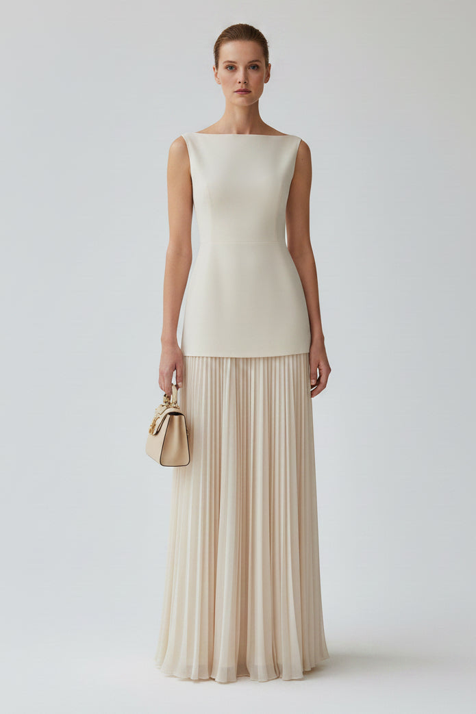 Serena – Ensemble Robe Maxi Plissée