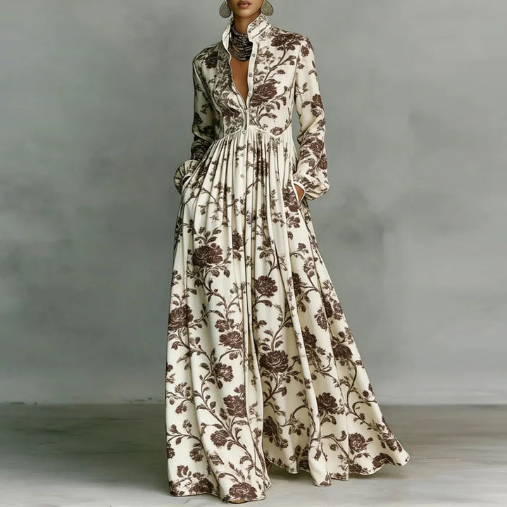 Lanna – Robe Maxi Florale Boutonnée
