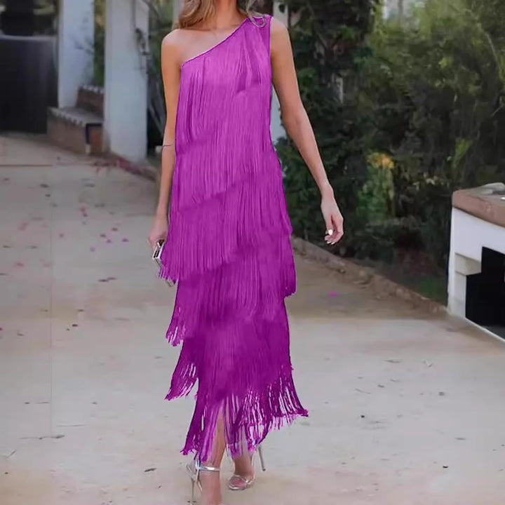 Paulina – Robe Maxi à Franges