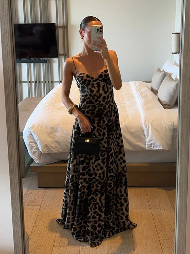 Antonella – Robe Maxi Léopard