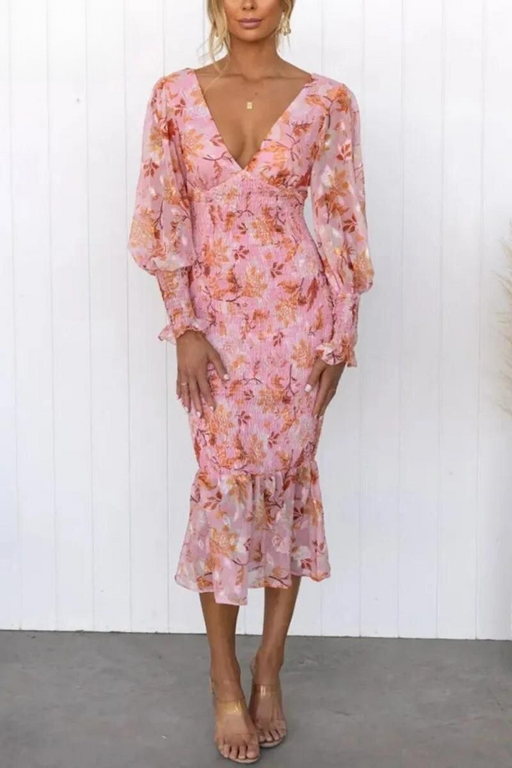 Megan – Robe Midi Florale