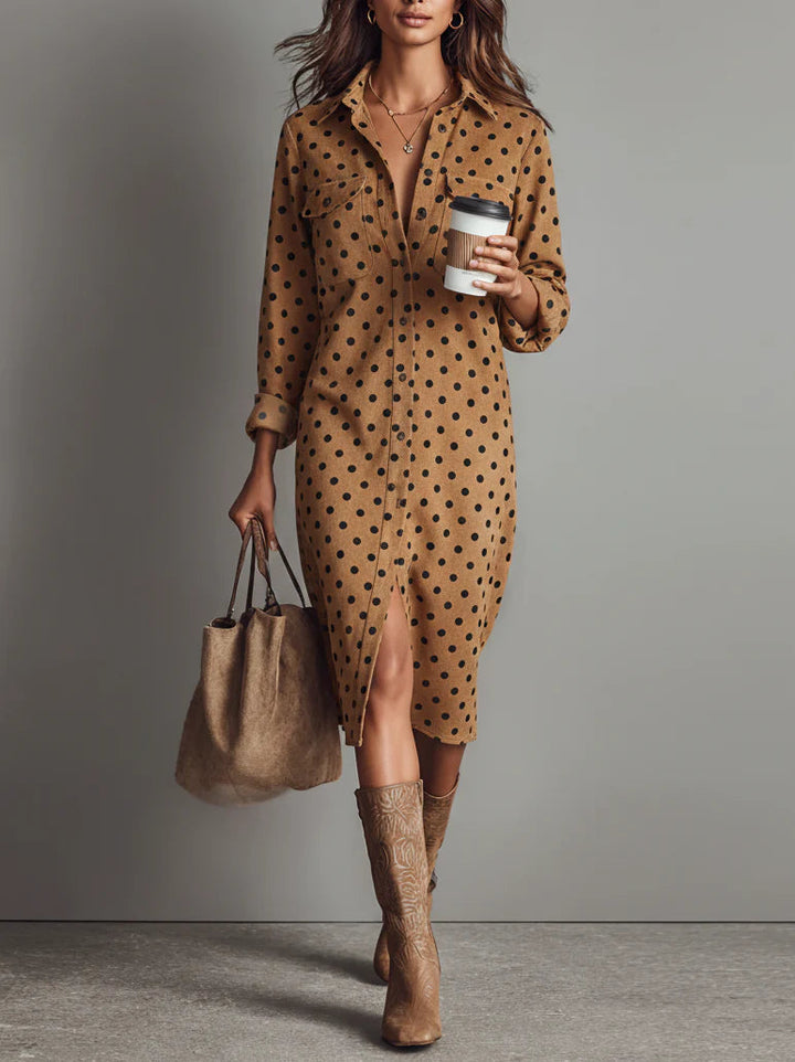 Claudia – Robe Midi à Pois