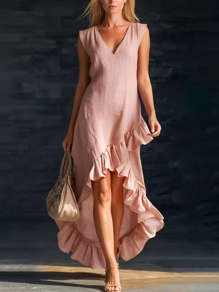 Sienna – Robe Boho Asymétrique à Volants