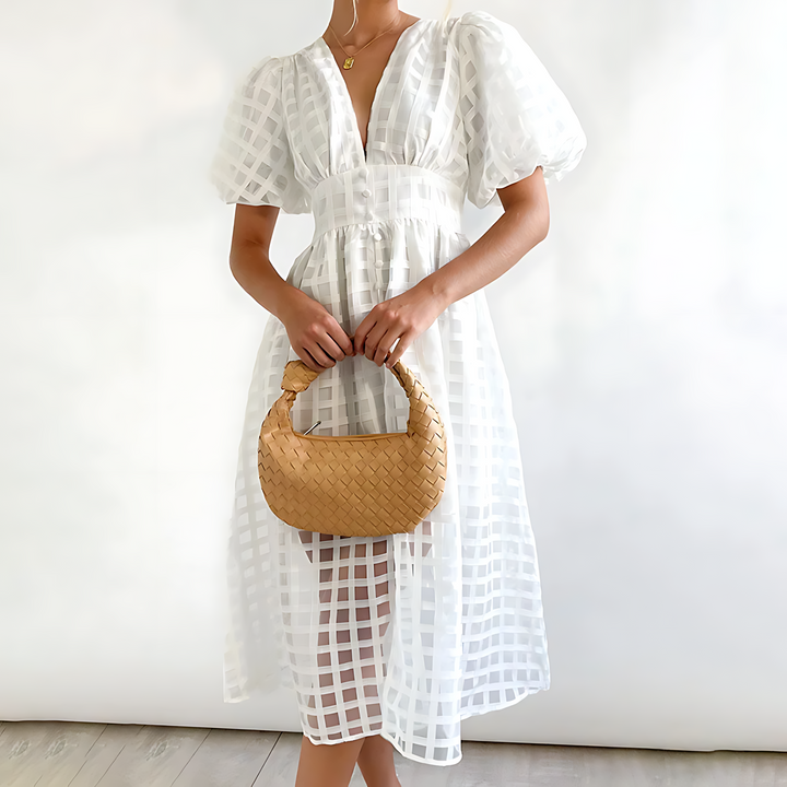 Julia – Robe Midi Estivale Élégante