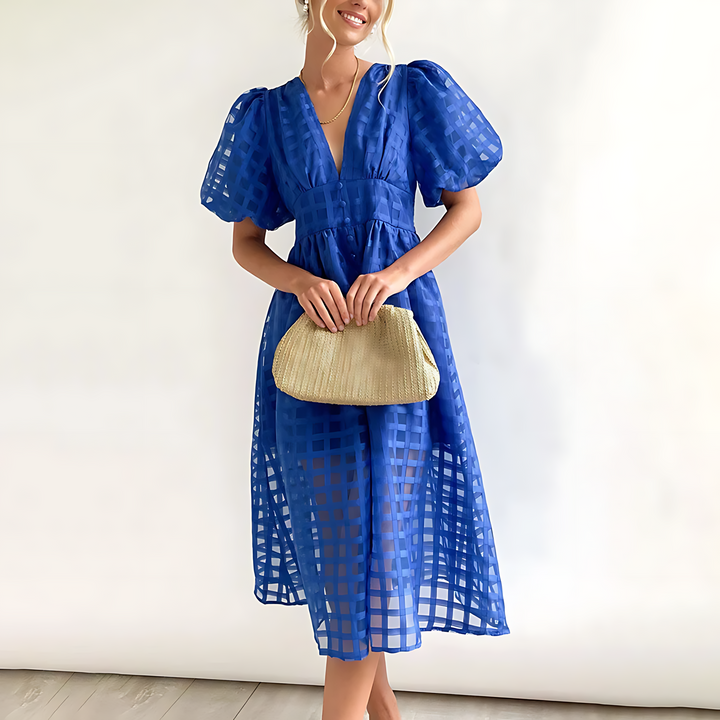 Julia – Robe Midi Estivale Élégante