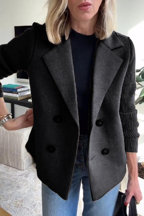 Olivia – Blazer Tricoté Croisé