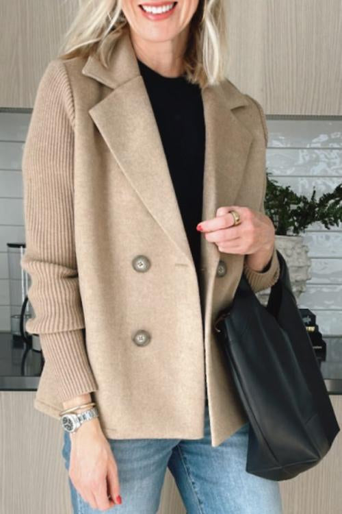 Olivia – Blazer Tricoté Croisé
