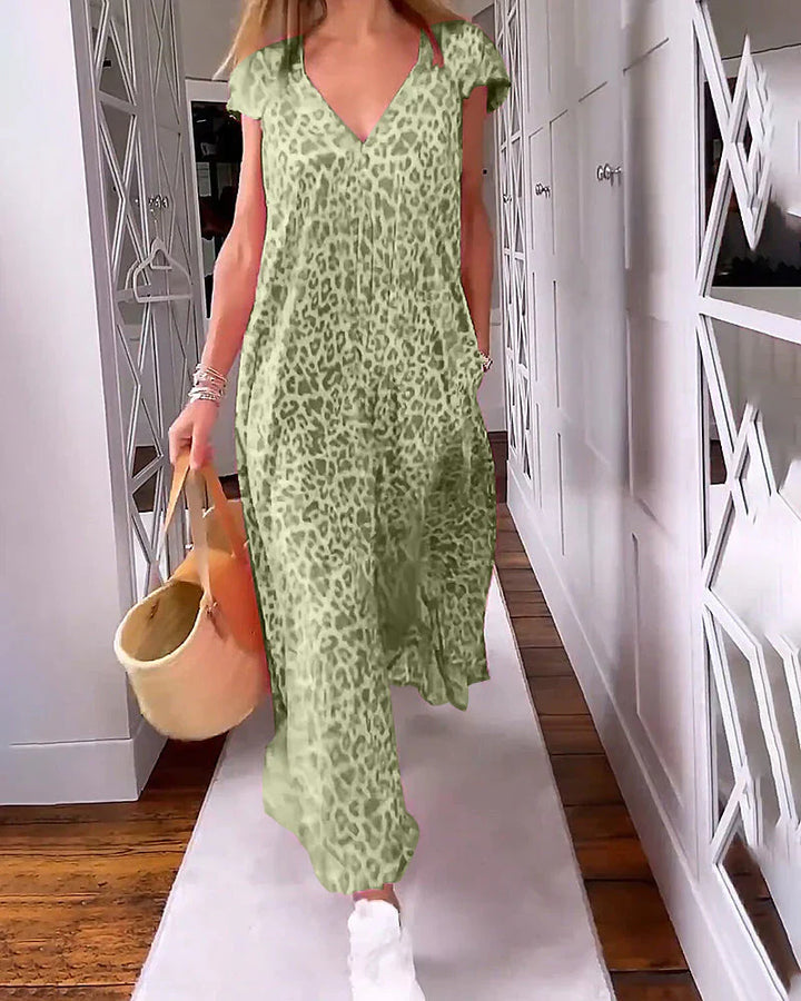 Rosma – Robe Maxi Imprimée Col V