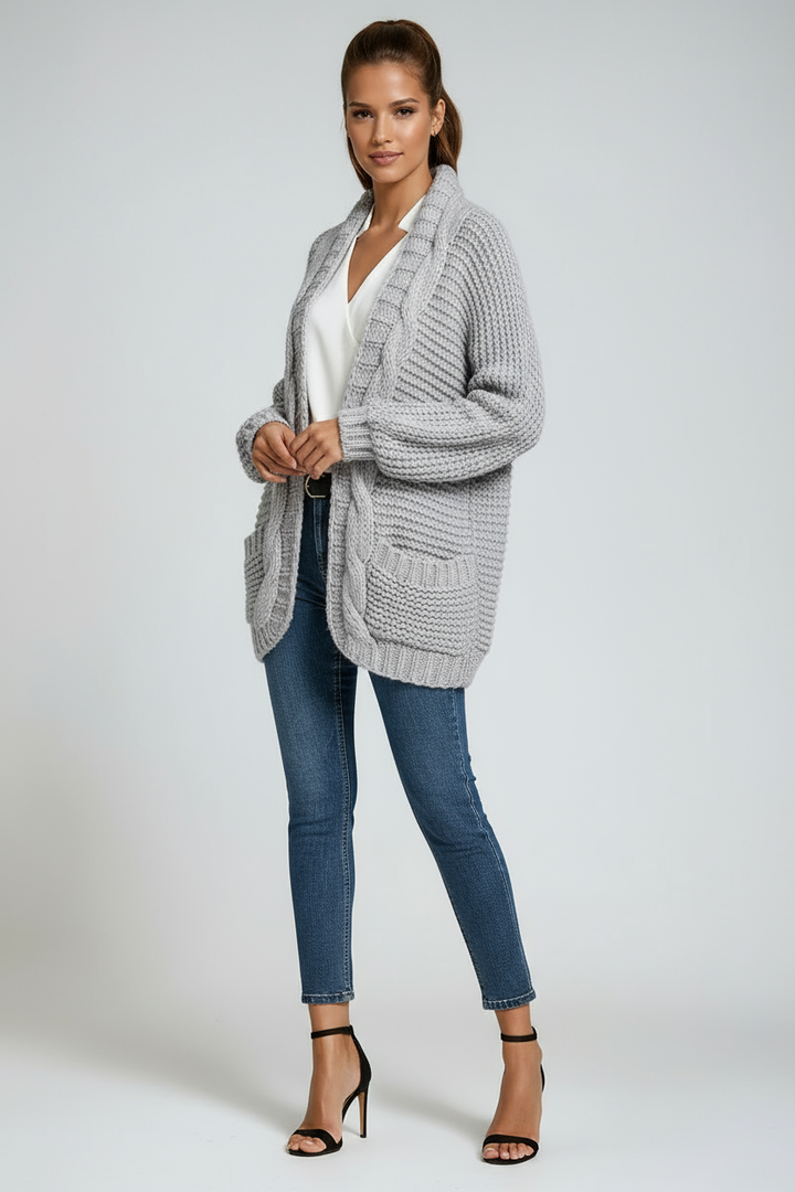 Amara – Cardigan Tricoté Manches Longues