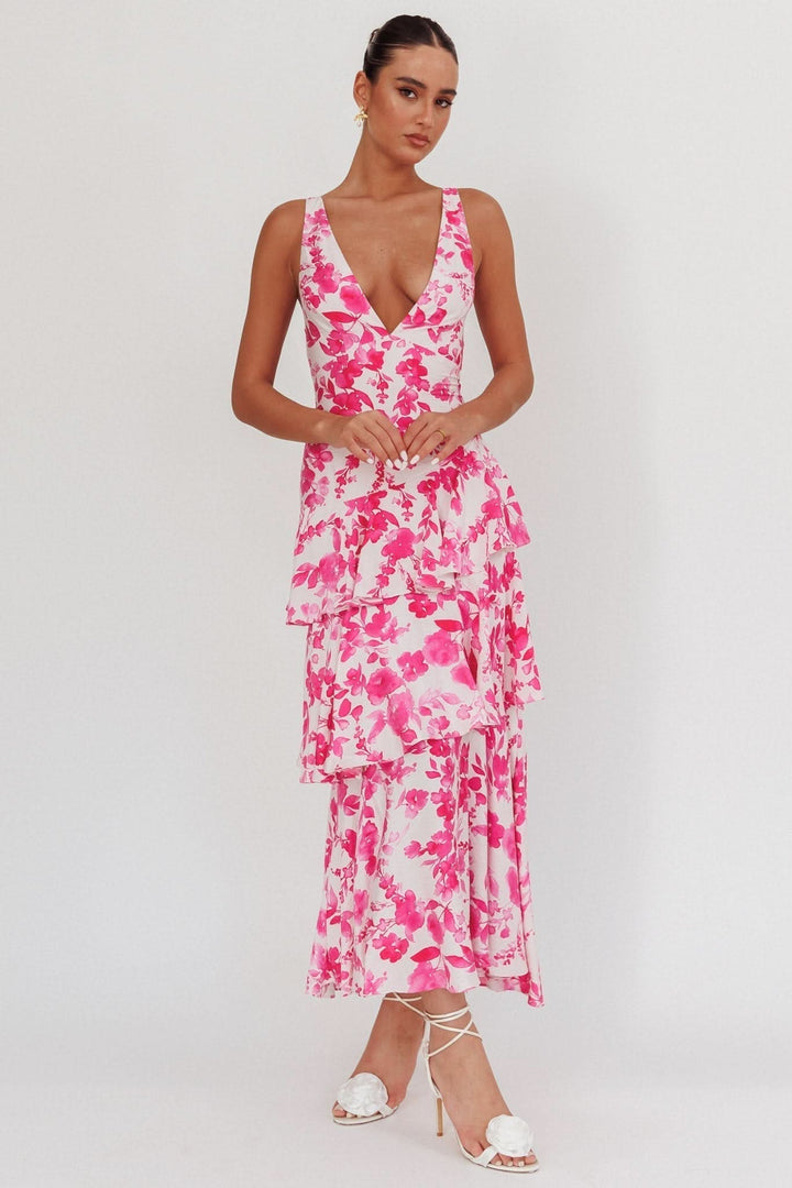 Eva – Robe Midi à Volants