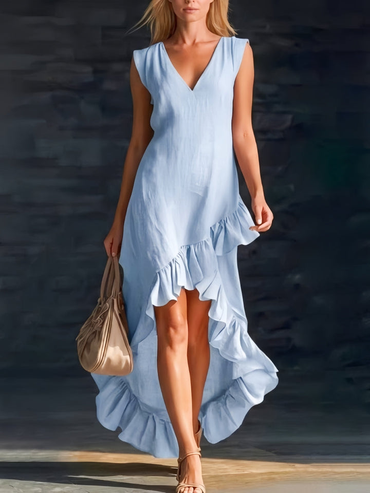 Sienna – Robe Boho Asymétrique à Volants