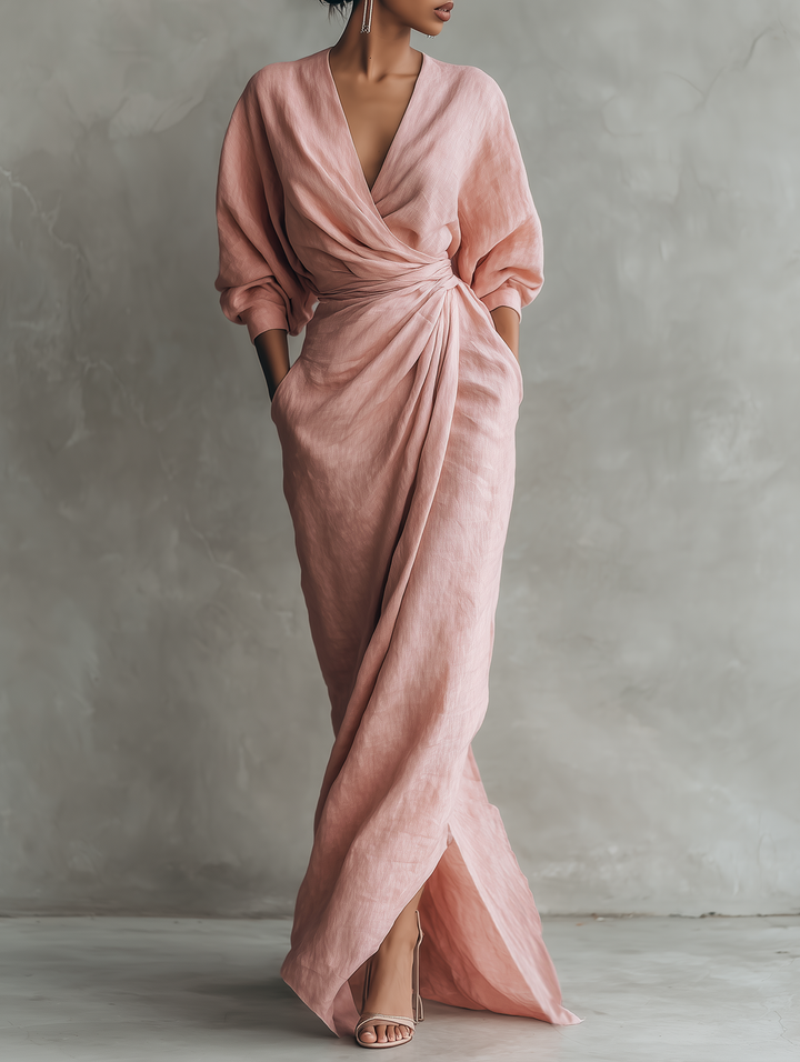 Julianna – Robe Maxi Portefeuille Minimaliste