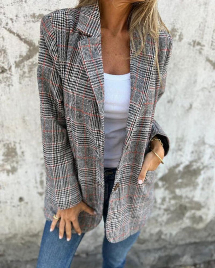 Abby – Blazer Carreaux Classique