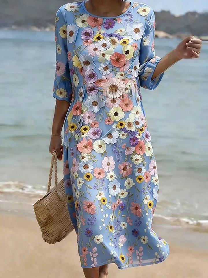 Melissa – Robe Mi-Longue Élégante