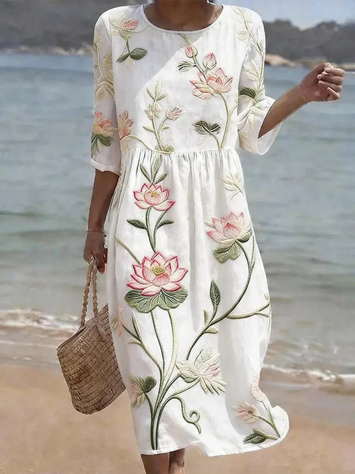 Kayla – Robe Imprimé Fleurs & Plantes