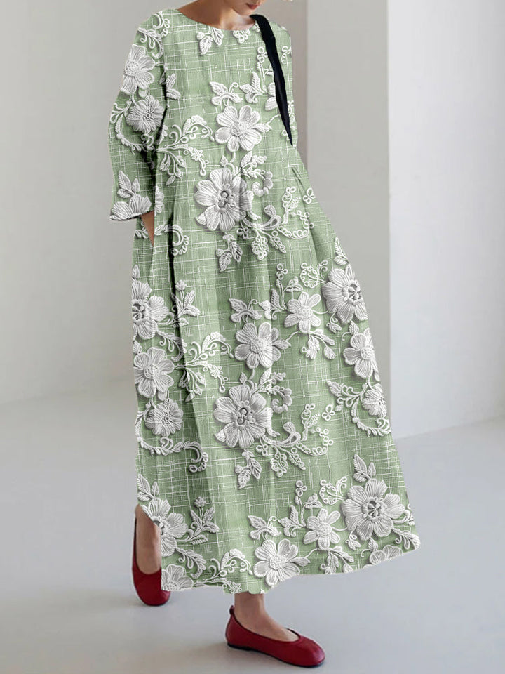 Avery – Robe Maxi Imprimée Élégante