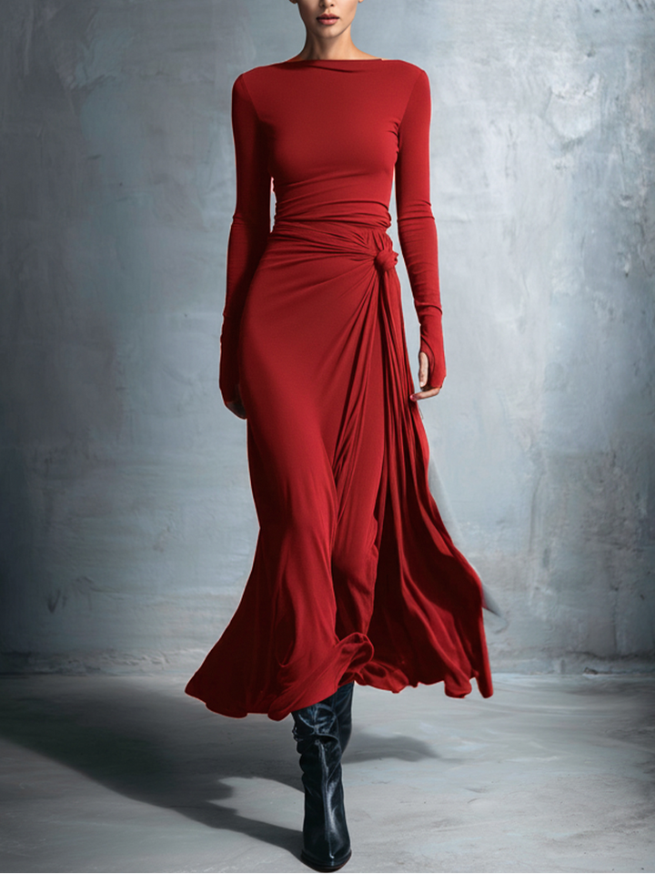 Naiara – Robe Maxi Nœud Latéral