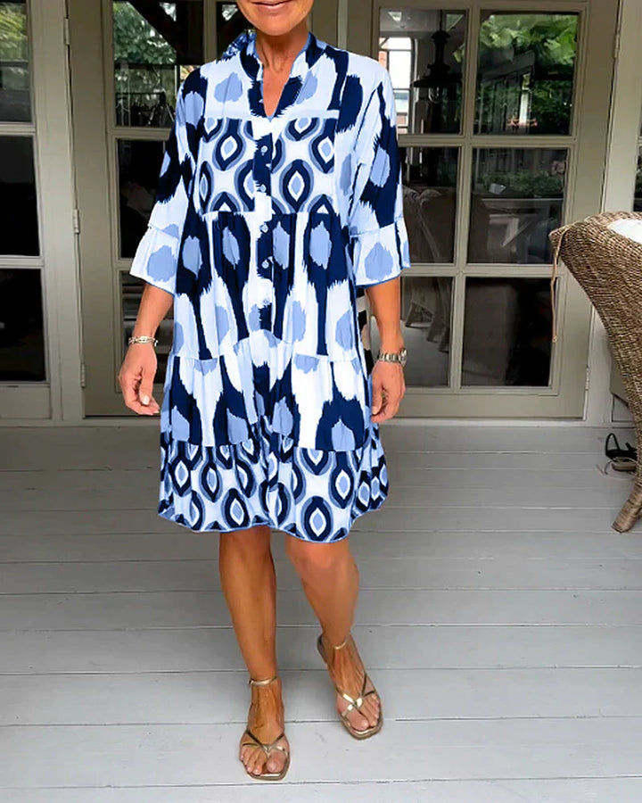 Talia – Robe Midi Imprimée