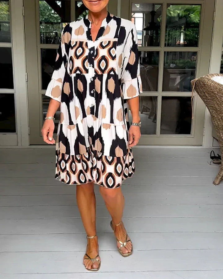 Talia – Robe Midi Imprimée