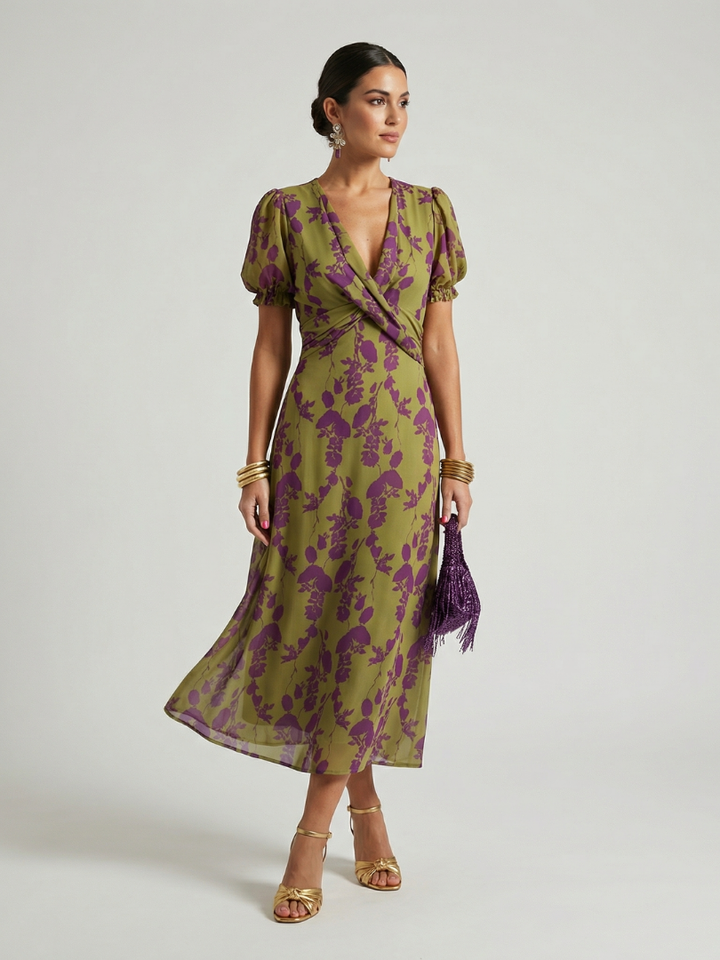 Virel – Robe Midi Florale Relaxed