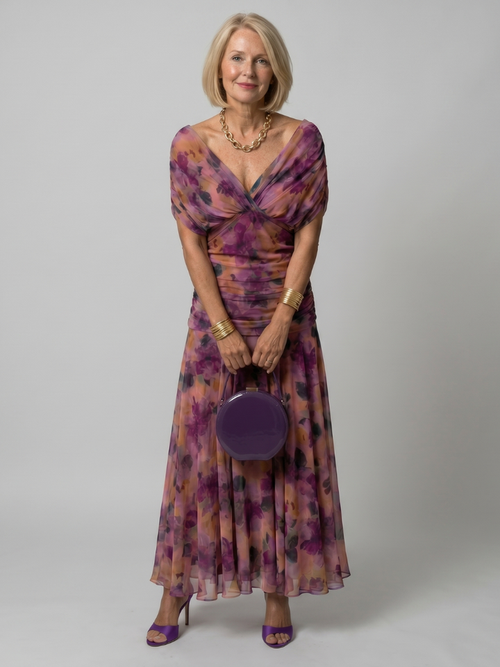 Calen – Robe Midi Épaules Dénudées Fluide