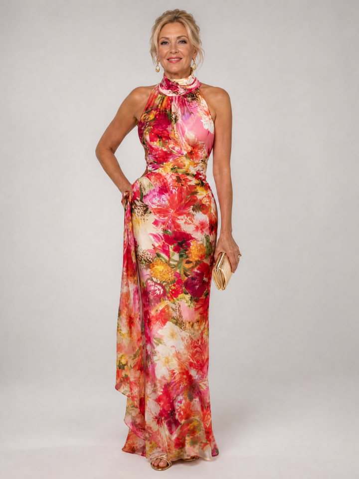Elisabetta – Robe Maxi Florale Halter
