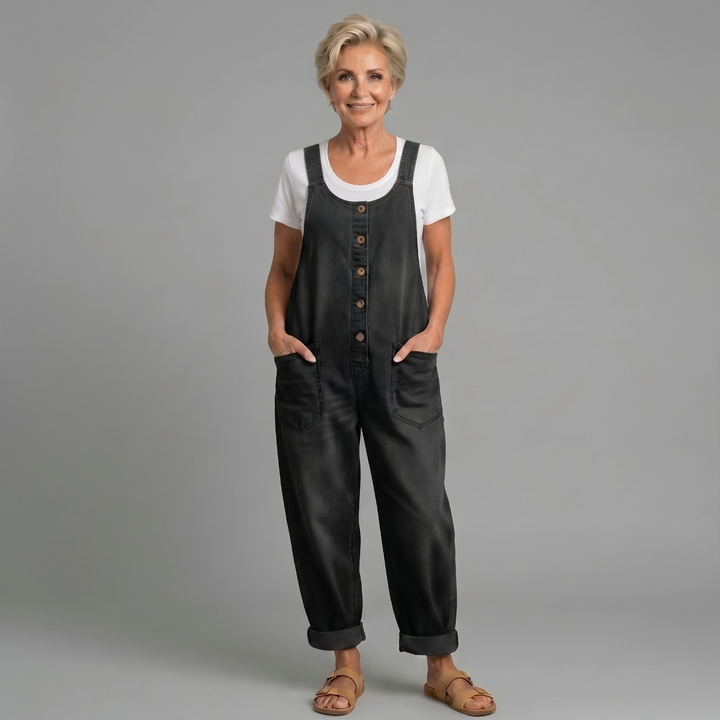 Saylor – Salopette Denim Délavé Vintage