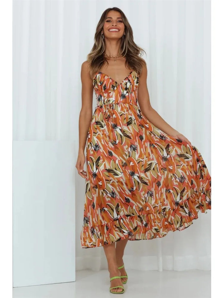 Eva – Robe Midi Colorée