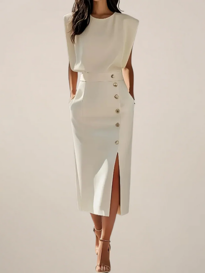 Visia – Robe Midi Fendue
