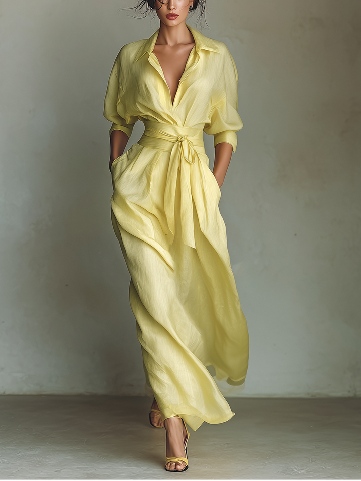 Inna – Robe Chemise Maxi