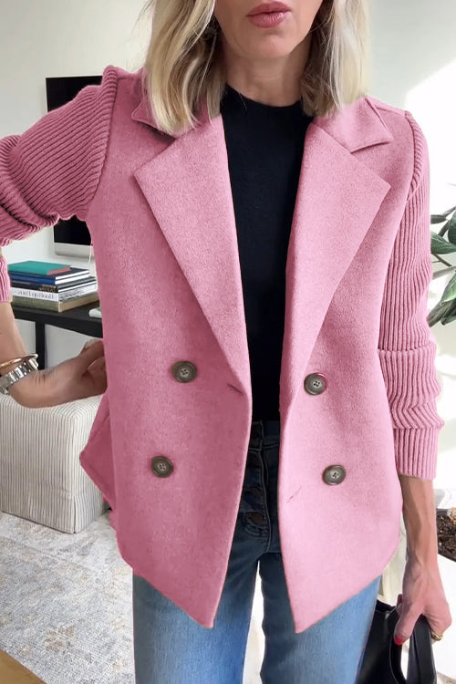 Olivia – Blazer Tricoté Croisé